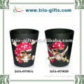 Pirate black shot glass with polyresin skull pirate design